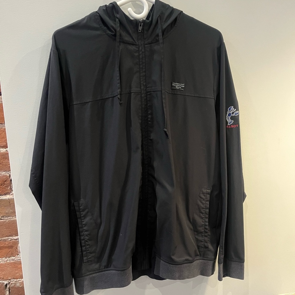 Travis Mathew/ Cabot black windbreaker golf sweater